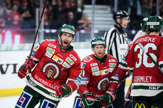Frölundas Joel Lundqvist jublar