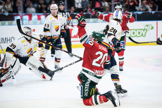 Frölundas Joel Lundqvist jublar
