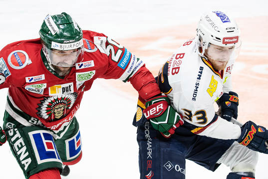 Frölundas Joel Lundqvist och Djurgårdens Linus Hultström