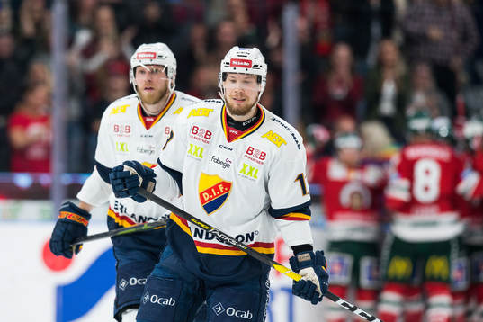 Djurgårdens Alexander Urbom och Petteri Wirtanen  deppar