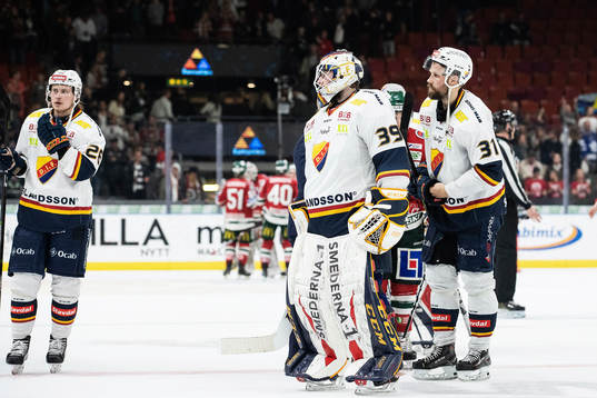 Djurgårdens målvakt Adam Reideborn och Dick Axelsson