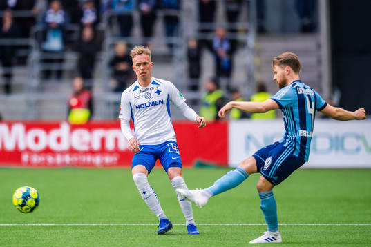 IFK Norrköpings Gudmundur Thórarinsson och Djurgårdens