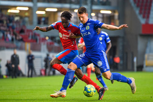 Helsingborgs Mamudu Moro och Sundsvalls Alexander Blomqvist