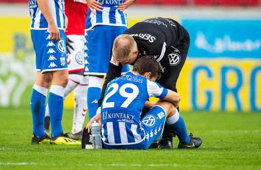 IFK Göteborgs Lasse Vibe skadades och blev utbytt