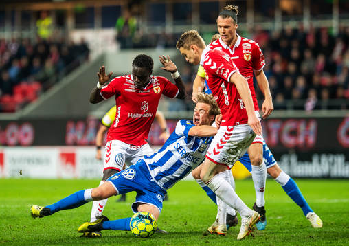 Kalmars Piotr Johansson, Papa Alioune Diouf och Viktor Elm