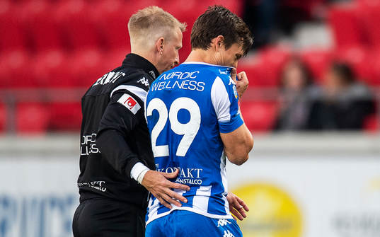 IFK Göteborgs Lasse Vibe skadade baksidan av låret och