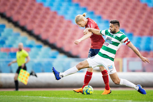 Örgrytes Gustav Ludwigson och Västerås Ilir Berisha