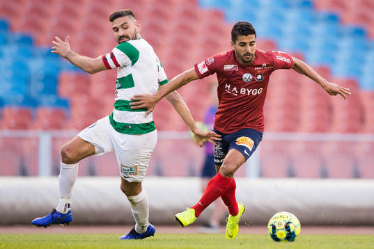 Västerås Ilir Berisha och Örgrytes Ailton Almeida