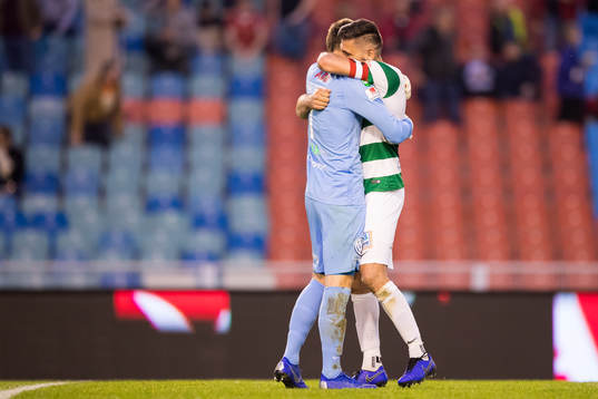 Västerås målvakt Anton Fagerström och Ilir Berisha