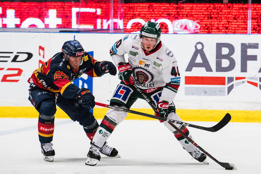 Djurgårdens Sebastian Strandberg och Frölundas Joel