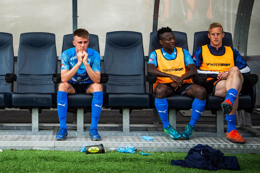 Halmstads Thomas Boakye deppar med lagkamrater