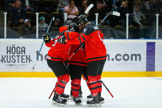Canada celebrating