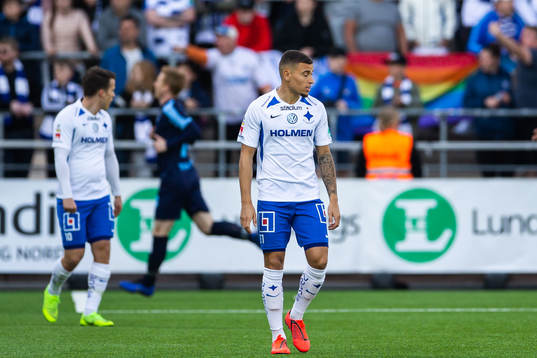 IFK Norrköpings Jordan Larsson deppar