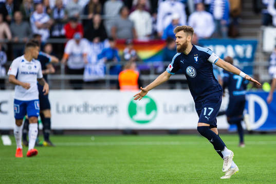 Malmö FFs Rasmus Bengtsson jublar