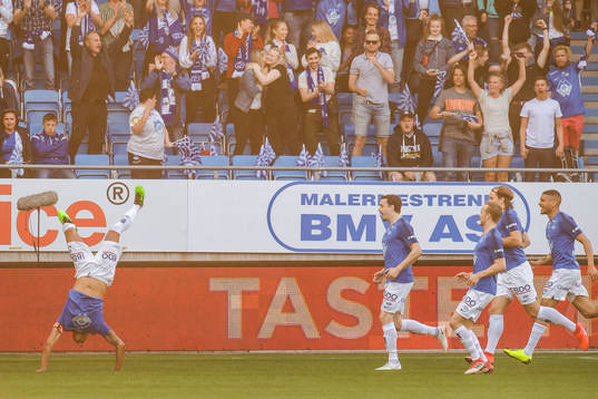 Ruben Gabrielsen of Molde celebrates