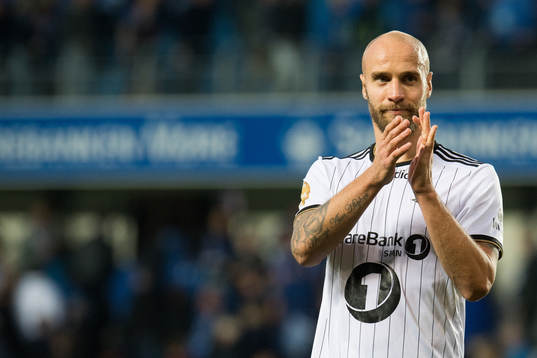 Tore Reginiussen of Rosenborg looks dejected