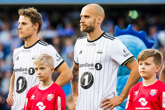 Vegar Eggen Hedenstad and Tore Reginiussen of Rosenborg