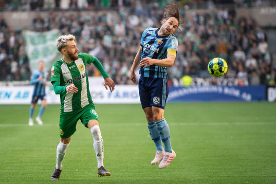 Hammarbys Simon Sandberg och Djurgårdens Kevin Walker