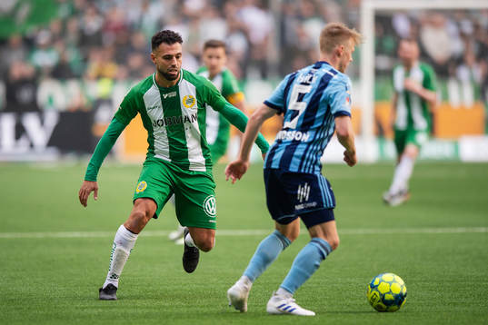 Hammarbys Imad Khalili och Djurgårdens Elliot Käck