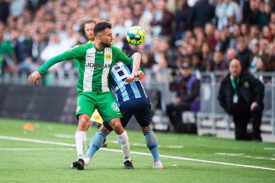 Hammarbys Imad Khalili och Djurgårdens Kevin Walker