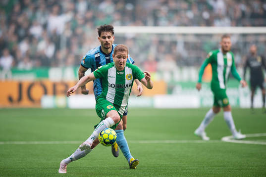 Hammarbys Darijan Bojanic och Djurgårdens Astrit Ajdarevic