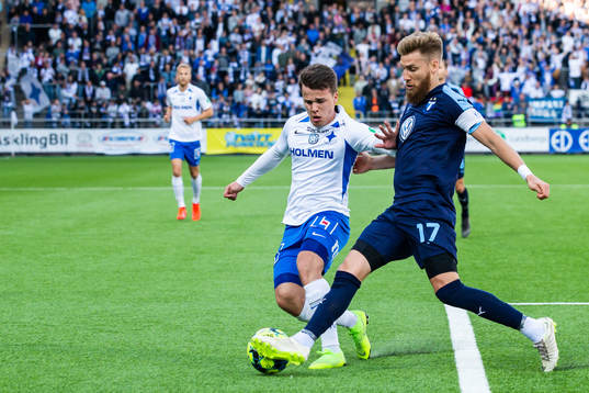 IFK Norrköpings Simon Skrabb och Malmö FFs Rasmus