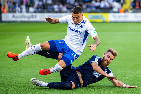 IFK Norrköpings Jordan Larsson och Malmö FFs Rasmus