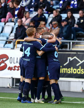 Malmö FFs spelare jublar