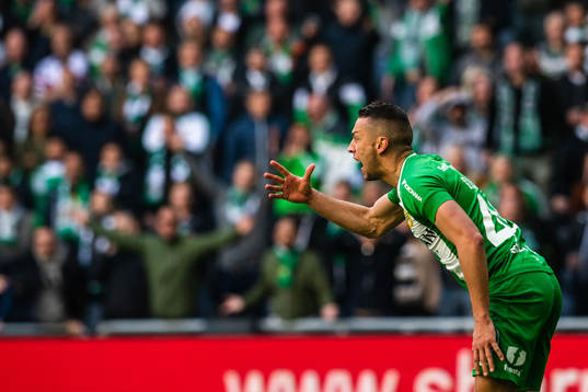 Hammarbys Nikola Djurdjic reagerar