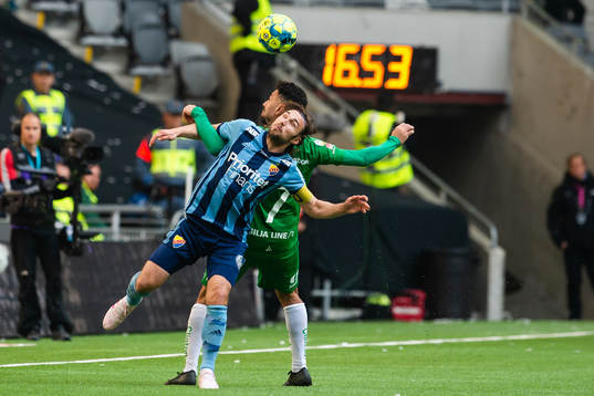 Hammarbys Imad Khalili och Djurgårdens Kevin Walker