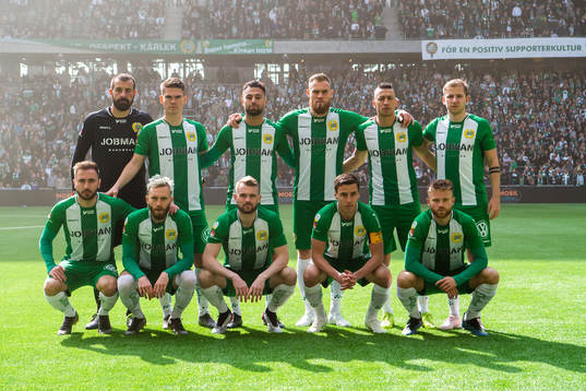 Hammarbys målvakt Gianluca Curci, Vidar Örn Kjartansson,