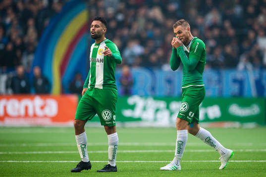 Hammarbys Imad Khalili och David Fällman deppar