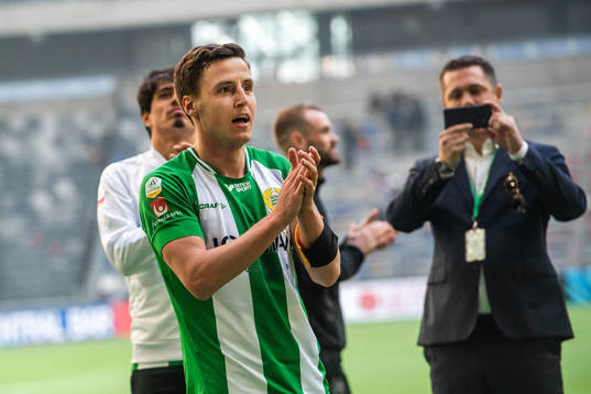 Hammarbys Jeppe Andersen jublar
