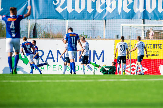 Mads Reginiussen of Ranheim celebrates
