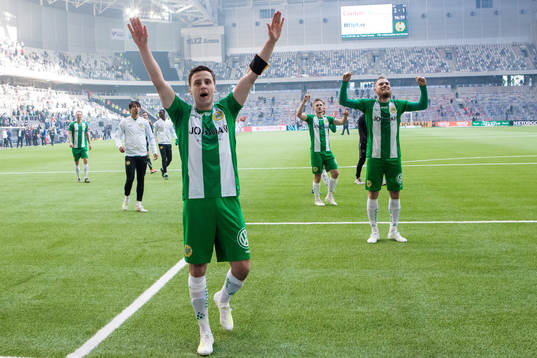 Hammarbys Jeppe Andersen jublar