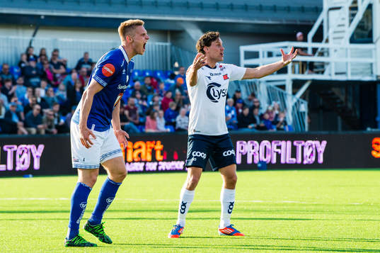 Ivar Erlien Furu of Ranheim and Tommy Høiland of Viking