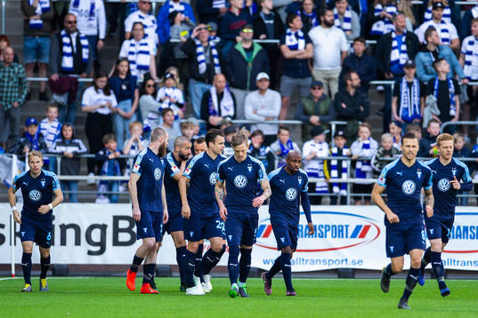 Malmö FFs spelare jublar