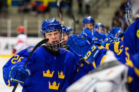 Lucas Raymond of Sweden celebrates