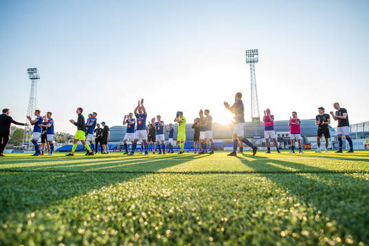 Players of Ranheim celebrates