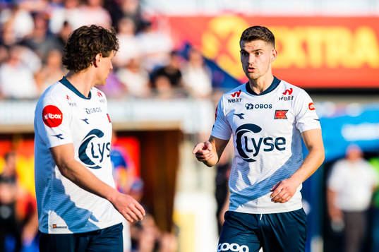 Tommy Høiland and Ylldren Ibrahimaj of Viking