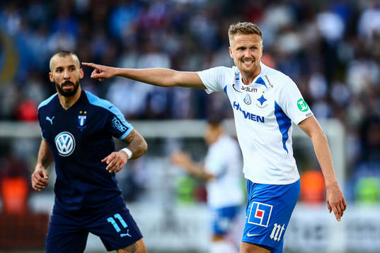 IFK Norrköpings Kasper Larsen och Malmö FFs Guillermo