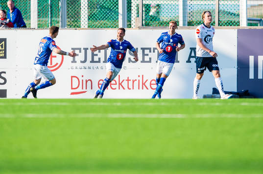 Mads Reginiussen of Ranheim celebrates