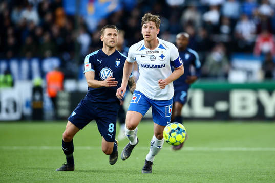 IFK Norrköpings Alexander Fransson och Malmö FFs Arnór