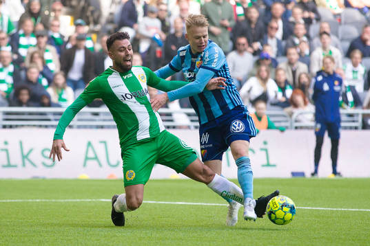 Hammarbys spelare jublar