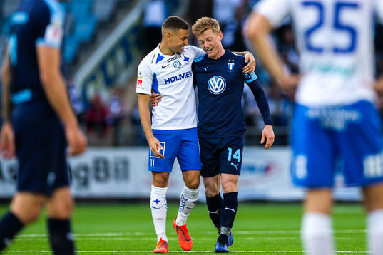IFK Norrköpings Jordan Larsson och Malmö FFs Anders