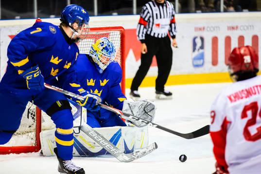 Goalkeeper Hugo Alnefelt of Sweden