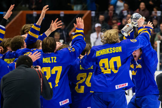 Alexander Holtz, Albin Grewe and Karl Henriksson of Sweden