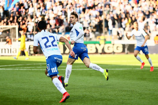IFK Norrköpings Christoffer Nyman jublar