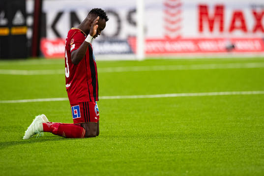 Östersunds Samuel Laryea Mensah jublar