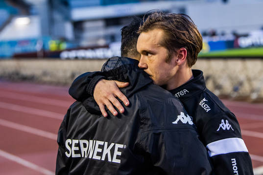 IFK Göteborgs tränare Poya Asbaghi och Patrik Karlsson